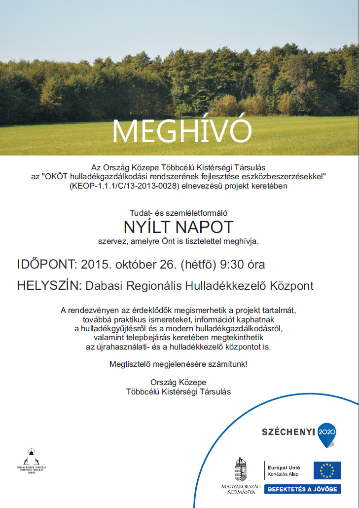 Tudat- és szemléletformáló NYÍLT NAP